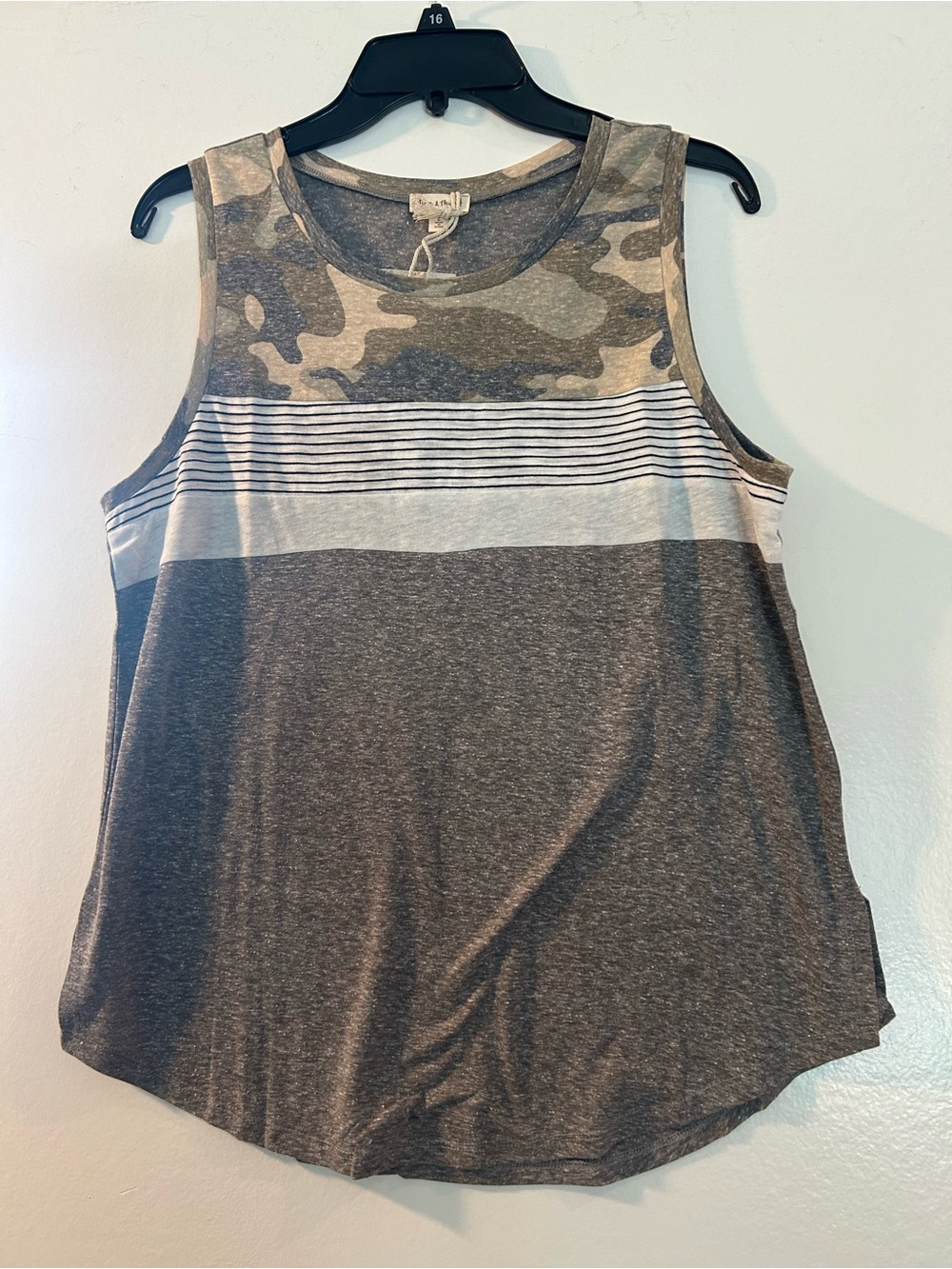 Hem & Thread Gray Camo Sleeveless Tank